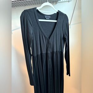 Hatch Collection, The Softest Rib Nursing Dress, Size 2 (M) in Black